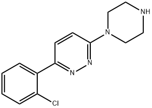 3-(2-氯苯基)-6-(哌嗪-1-基)哒嗪 结构式