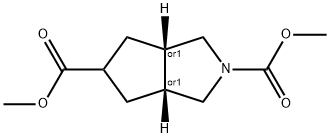 DIMETHYL (3AR,6AS)-HEXAHYDROCYCLOPENTA[C]PYRROLE-2,5(1H)-DICARBOXYLATE 结构式