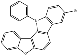 9-溴-12-苯基12H-苯并呋喃并[3,2-A]咔唑 结构式