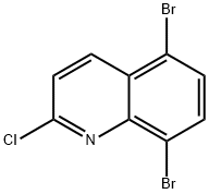 5,8-dibromo-2-chloroquinoline 结构式