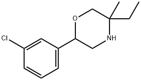 2-(3-chlorophenyl)-5-ethyl-5-methylmorpholine 结构式