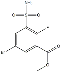 5-溴-2-氟-3-氨磺酰基苯甲酸甲酯 结构式