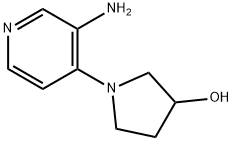 1-(3-Amino-pyridin-4-yl)-pyrrolidin-3-ol 结构式