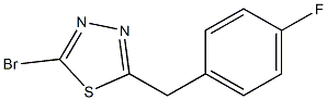 2-溴-5-[(4-氟苯基)甲基]-1,3,4-噻二唑 结构式