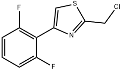 2-(氯甲基)-4-(2,6-二氟苯基)-1,3-噻唑 结构式