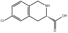 (S)-6-氯-1,2,3,4-四氢异喹啉-3-甲酸 结构式