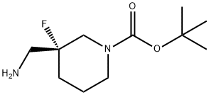 3-(氨甲基)-3-氟哌啶-1-羧酸叔丁酯 结构式