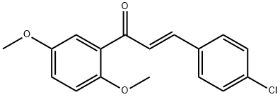 (2E)-3-(4-chlorophenyl)-1-(2,5-dimethoxyphenyl)prop-2-en-1-one 结构式