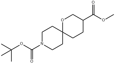 9-叔丁基3-甲基1-氧杂-9-氮杂螺[5.5]十一烷-3,9-二羧酸酯 结构式