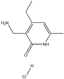 3- 氨甲基-4- 乙基-6- 甲基吡啶-2(1H)- 酮 盐酸盐 结构式