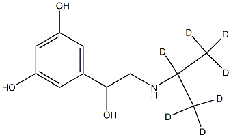 5-[2-(1,1,1,2,3,3,3-heptadeuteriopropan-2-ylamino)-1-hydroxyethyl]benzene-1,3-diol 结构式