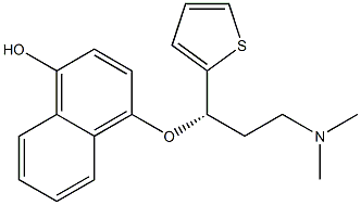 4-[(1S)-3-(dimethylamino)-1-thiophen-2-ylpropoxy]naphthalen-1-ol 结构式