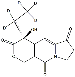 (4S)-4-hydroxy-4-(1,1,2,2,2-pentadeuterioethyl)-7,8-dihydro-1H-pyrano[3,4-f]indolizine-3,6,10-trione 结构式