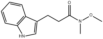 3-(1H-indol-3-yl)-N-methoxy-N-methylpropanamide 结构式