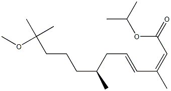 2,4-Dodecadienoic acid, 11-methoxy-3,7,11-trimethyl-, 1-methylethyl ester, (2Z,4E,7S)- 结构式