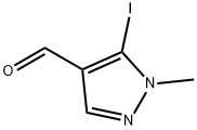 5-碘-1-甲基-1H-吡唑-4-甲醛 结构式