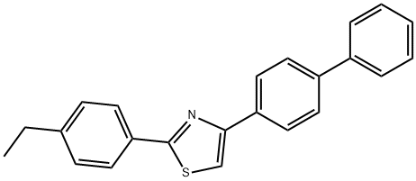 4-(4-联苯)-2-(4-乙基-苯基)噻唑 结构式