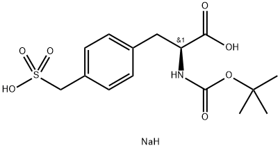 N-BOC-L-4-磺甲基苯丙氨酸单钠盐 结构式