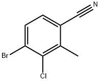 4-溴-3-氯-2-甲基苯甲腈 结构式