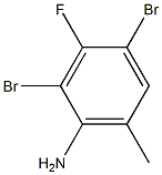 2,4-二溴-3-氟-6-甲基苯胺 结构式