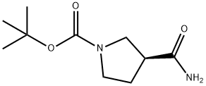 (S)-1-Boc-pyrrolidine-3-carboxamide 结构式