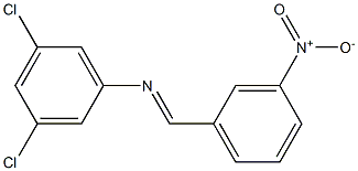 (3,5-dichlorophenyl)(3-nitrobenzylidene)amine 结构式