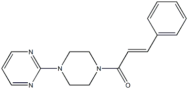 (E)-3-苯基-1-(4-(嘧啶-2-基)哌嗪-1-基)丙-2-烯-1-酮 结构式