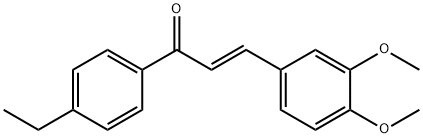 (2E)-3-(3,4-dimethoxyphenyl)-1-(4-ethylphenyl)prop-2-en-1-one 结构式