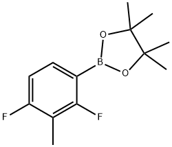 2-(2,4-二氟-3-甲基苯基)-4,4,5,5-四甲基-1,3,2-二氧杂硼烷 结构式