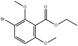 3-溴-2,6-二甲氧基苯甲酸乙酯 结构式