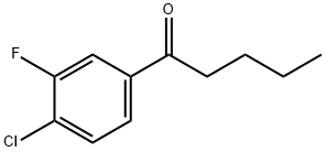1-(4-氯-3-氟苯基)戊烷-1-酮 结构式