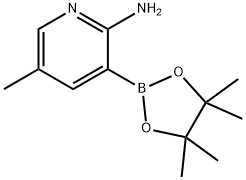 2-氨基-5-甲基-3-吡啶硼酸频那醇酯 结构式