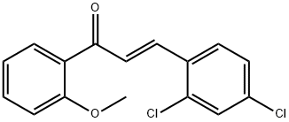 (2E)-3-(2,4-dichlorophenyl)-1-(2-methoxyphenyl)prop-2-en-1-one 结构式