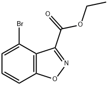 4-溴苯并[D]异恶唑-3-羧酸乙酯 结构式