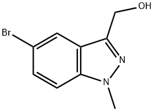 (5-溴-1-甲基-1H-吲唑-3-基)甲醇 结构式