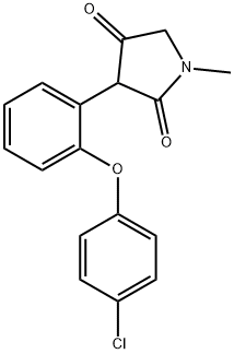 3-[2-(4-氯苯氧基)苯基]-1-甲基吡咯烷-2,4-二酮 结构式