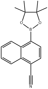 4-(4,4,5,5-四甲基-1,3,2-二氧硼杂环戊烷-2-基)-1-萘甲 结构式