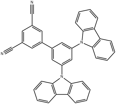 3',5'-二(咔唑-9-基)-[1,1'-联苯]-3,5-二碳腈 结构式
