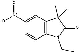 2H-Indol-2-one, 1-ethyl-1,3-dihydro-3,3-dimethyl-5-nitro- 结构式