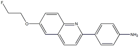 4-[6-(2-Fluoro-ethoxy)-quinolin-2-yl]-phenylamine 结构式