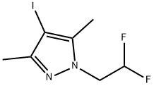 1-(2,2-二氟乙基)-4-碘-3,5-二甲基-1H-吡唑 结构式