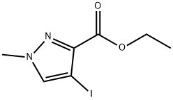 4-碘-1-甲基-1H-吡唑-3-羧酸乙酯 结构式