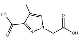 1-(羧甲基)-4-碘-1H-吡唑-3-羧酸 结构式