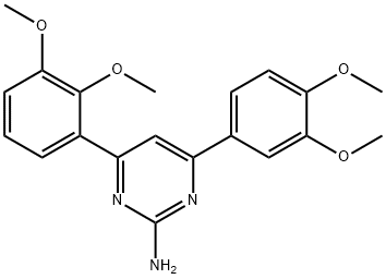 4-(2,3-dimethoxyphenyl)-6-(3,4-dimethoxyphenyl)pyrimidin-2-amine 结构式