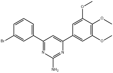 4-(3-bromophenyl)-6-(3,4,5-trimethoxyphenyl)pyrimidin-2-amine 结构式