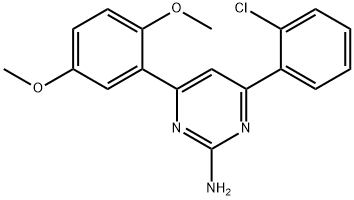 4-(2-chlorophenyl)-6-(2,5-dimethoxyphenyl)pyrimidin-2-amine 结构式