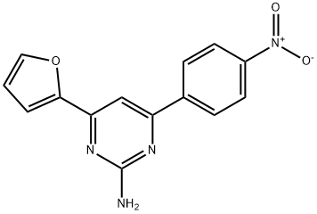 4-(furan-2-yl)-6-(4-nitrophenyl)pyrimidin-2-amine 结构式