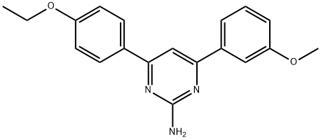 4-(4-ethoxyphenyl)-6-(3-methoxyphenyl)pyrimidin-2-amine 结构式
