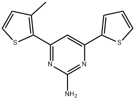 4-(3-methylthiophen-2-yl)-6-(thiophen-2-yl)pyrimidin-2-amine 结构式