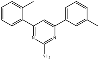 4-(2-methylphenyl)-6-(3-methylphenyl)pyrimidin-2-amine 结构式